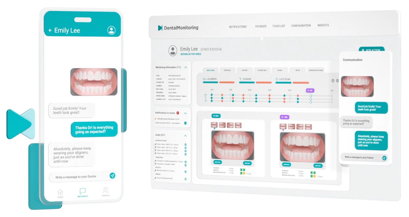 Dental Monitoring App und Webseite